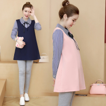 Pregnant women autumn fashion set 2021 New loose long sleeve dress T-shirt spring and autumn women