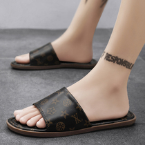 Word for word drag mens summer non-slip bull gluten bottom beach slippers for mens slippers outside wearing stay-deck sandals sandals