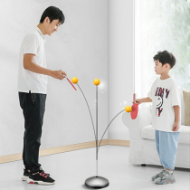 Elastic flexible shaft table tennis trainer soldiers self-training Net red artifact children anti-myopia indoor force toys home
