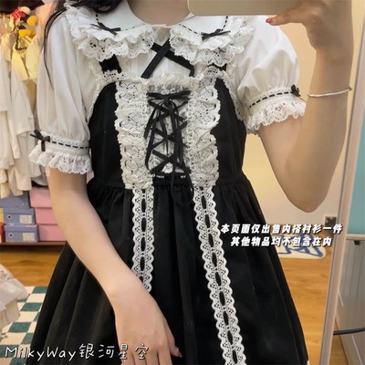 taobao agent Lace summer long-sleeve, Lolita style, with short sleeve, puff sleeves