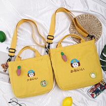 Harajuku Japanese soft girl girl cloth bag cute small bag canvas shoulder bag shoulder bag student small satchel bag