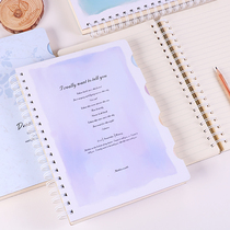 Sifang partner coil notebook loose page large notepad college students with thickened a5 column classroom classification