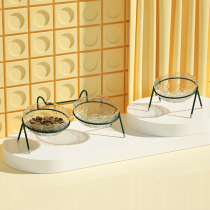 Cat Bowl Ceramic Cat Food Basin Double Bowl Dog Bowl Pet Bowl Cat Food Bowl Water Bowl Kittens to protect cervical spine anti-roll