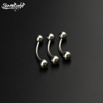 Shinma ultra-small long rod recovery period titanium steel navel nail umbilical ring is not easy to hook clothes ultra-light European and American piercing jewelry