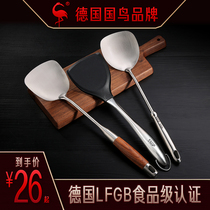 German cooking shovel antibacterial 304 stainless steel kitchen home padded iron shovel kitchenware set full spatula