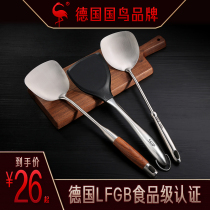 German cooking shovel antibacterial 304 stainless steel kitchen home padded iron shovel kitchenware set full spatula