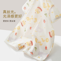Bali Small Pig No Bones Conjoined Clothes Summer Short Sleeve Baby Sleepwear Cute Newborn Summer Clothes Khaclothes