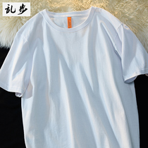 Messy Pure Cotton T-shirt Undershirt 2022 New Spring Summer Short Sleeves Men And Women Street Trend Easy Pure Color Commute