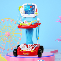 Childrens simulation little doctor trolley toy boys and girls House injection tool medical box nurse stethoscope