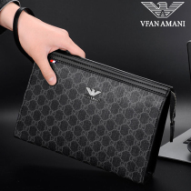 Vifang Armani handbag men leather bag mens letter bag luxury brand wallet handbag bag large capacity