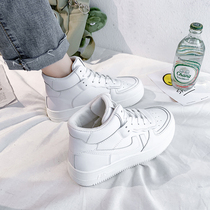 High-help womens shoes student board shoes 2021 new spring and autumn sports shoes fashion casual shoes thick-soled small white shoes women