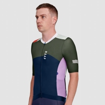 2021 Summer New Man Short Sleeve Riding Suit Closets Perspiration Dry Clothing Mesh Polyester Leka Fabric Breathable