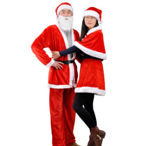 Christmas thickened Santa Claus clothes Christmas Performance Costume Male Santa Claus Adult Ladies Suite
