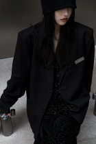 Rabbit b KOTAE loose profile suit spring and autumn thin casual breasted black and gray two-color small suit