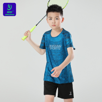 Jingmai childrens badminton clothing training clothing tennis skirt suit girls tennis clothing table tennis clothing quick-drying boys