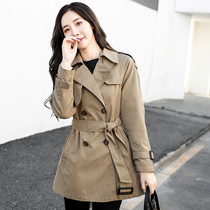 European Station 2021 Spring and Autumn New Korean version of loose small man windbreaker women long fashion fashion tide