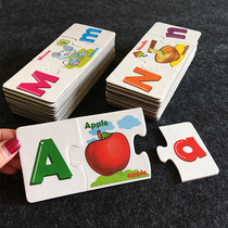 Baby case letter matching card children English early education cognitive large puzzle kindergarten educational toy