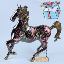 Pakistan fine bronze 20-inch carved horse animal hand imported handicraft copper decoration