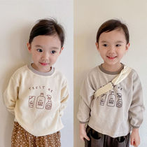 Baby autumn girl clothes spring and autumn 2021 new large childrens coat foreign style cartoon casual childrens clothing tide