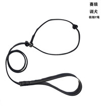 Suffocation rope integrated explosion-proof punching professional dog accompanying nylon thin P chain walking dog leash collar racing rope