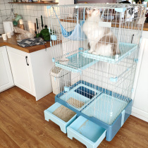 Cat cage Villa household cat cage Large villa cat house Three-layer cat cage Indoor small cat with toilet cage