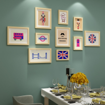 Solid Wood simple photo wall European style frame Wall living room bedroom wall Wall photo frame combination creative hanging wall photo wall