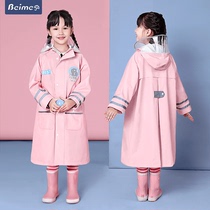 Beautiful childrens raincoats girls primary school students schoolbags middle-aged childrens school clothes full-body kindergarten childrens ponchos