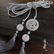 The cloud is deep and the fog is shallow original and a variety of Hanfu palace taeniao waist rope ancient style Yu Pei tassel forbidden step Hanfu hair belt accessories men and women