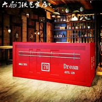 Industrial style front desk wrought iron cash register counter milk tea shop restaurant clothing store bar corner loft retro bar