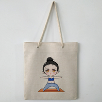 High temperature yoga cartoon yoga asana A4 shoulder shoulder backpack fitness leisure yoga bag women Light Fashion
