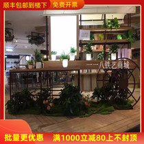 Nordic promotion wrought iron outdoor flower stand outdoor floral decoration exhibition shelf Mall hotel display stand