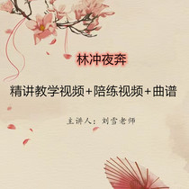 Lin Chongs night run guzheng Test song teaching intensive video video zero basic music score guzheng sparring class everyone speaks Liu Xue