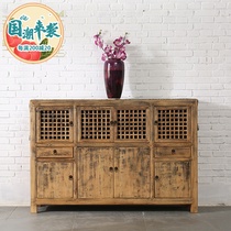 Vintage cabinet Chinese entrance cabinet Solid wood locker Antique dining side cabinet Paint-free zen old antique foyer cabinet