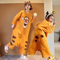 Parent-child mother and daughter pajamas girls spring and autumn cotton long sleeve Children Baby 2021 New Girls