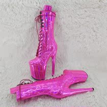 Leecabe pole dance laser dance boots sexy fashion catwalk catwalk super high heels slender waterproof table womens shoes 4B