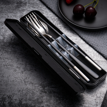 Chopsticks spoon set ins Wind students office workers one person food portable 304 stainless steel tableware set creative