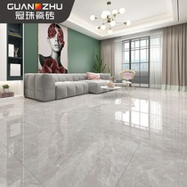 Guanzhu tile simple living room full cast glaze 800x800 Nordic gray non-slip wear-resistant floor tiles Maya gray 80952