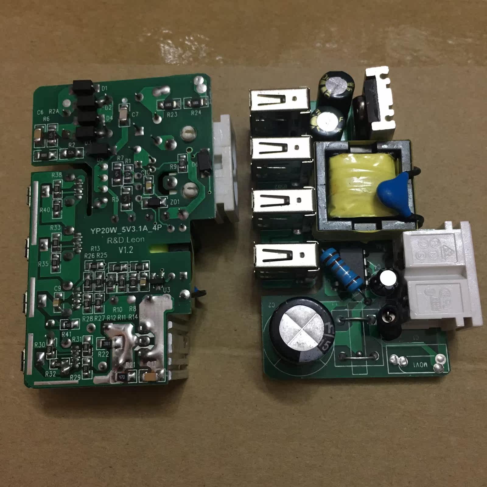  0 58 5v3 1a Mobile Phone Charger Power Supply Board 20W 4 Ports USB 