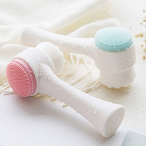 Manual cleansing brush Silicone double-sided soft hair facial instrument Deep cleaning pores Female brush face artifact face brush