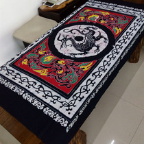Ethnic Miao batik tablecloth handmade dyed cloth home tea table cloth retro decorative painting cloth long square table towel