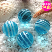 16MM marine fresh silk with sky blue silk with ball childrens toy marbles Fish Tank Vases Decorated Marbles