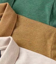 (Old Guest into ZENG) Spot hair color cotton double yarn Turned Collar Polo Shirt