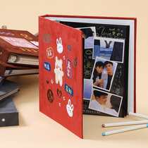 Couple photo album Film Film self-adhesive adhesive paste handmade diy love record commemorative book album self-made gifts