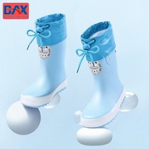 New product childrens rain shoes boys rain sky to school waterproof silicone shoes girls kindergarten autumn and winter cotton insurance