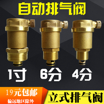 All copper automatic exhaust valve heating exhaust valve pipe pipe water pipe bleed valve 4 minutes 6 minutes 1 inch DN15DN20