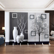 Custom Nordic screen partition wall Living room mobile folding Simple modern office Bedroom occlusion household fabric