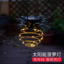 Solar pineapple light Outdoor waterproof Garden balcony courtyard landscape decoration LED hanging light Household night light