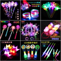2021 National Day glowing headgear with lamp antler head hoop Fairy Star stick glitter rabbit ear hairpin push