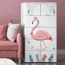 Najia love extra large household thick plastic storage box drawer type storage cabinet childrens clothes locker