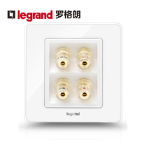 TCL Rogrand switch socket 86 type panel Yidian round_Bingyingbai_two-bit speaker plug in four-hole audio